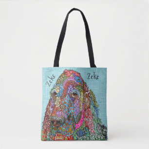 Schattigee en kleurrijke Engelse Setter Canvas tas