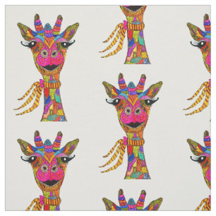 Schattigee en kleurrijke Giraffe stof