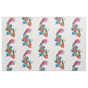 Schattigee en kleurrijke Koi Fish Fabric Stof