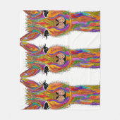 Schattigee en kleurrijke lama fleece deken (Voorkant)