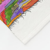 Schattigee en kleurrijke lama fleece deken (Hoek)