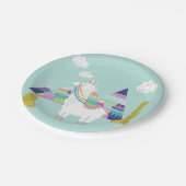 Schattigee en kleurrijke Llama gepersonaliseerde p Papieren Bordje (Gekanteld)