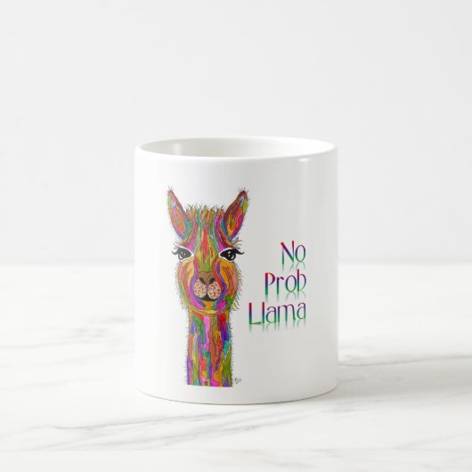 Schattigee en kleurrijke Llama Mok 11 oz. (Center)