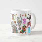 Schattigee en kleurrijke Mok van het Dierenassorti (Voorkant rechts)