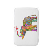 Schattigee en kleurrijke olifant badmat (Voorkant Verticaal)