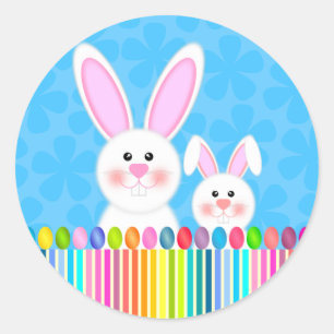 Schattigee en kleurrijke Paashaas Stickers