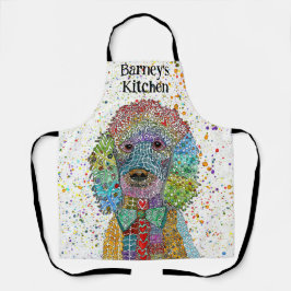 Schattigee en kleurrijke Poodle Goldendoodle Schort