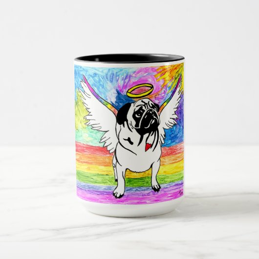 Schattigee en kleurrijke Pug Mok (Midden)
