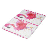 Schattigee en kleurrijke roze flamingo badmat (Gekanteld)