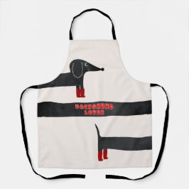 Schattigee en kleurrijke teckel liefhebber Schort