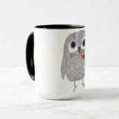 Schattigee en kleurrijke uil Mok (Voorkant links)