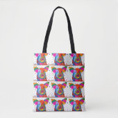 Schattigee en kleurrijke Varken Canvas tas (Voorkant)