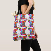 Schattigee en kleurrijke Varken Canvas tas (Dichtbij)