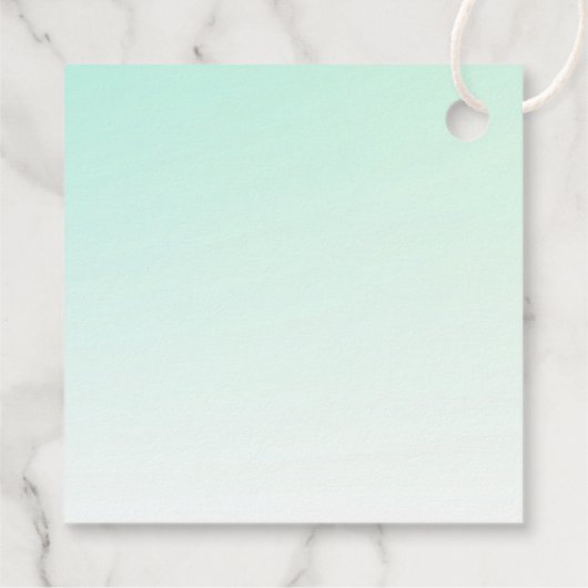 Schattigee en Leuke Blauw-Groene Kwallen Dank U Bedankjes Labels (Achterkant)