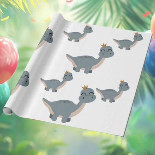 Schattigee en moderne Boho Dinosaur Party Cadeaupapier