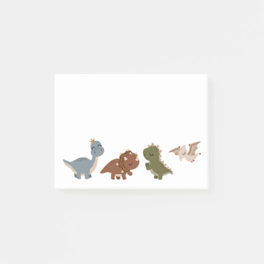 Schattigee en moderne Boho Dinosaurussen Post-it® Notes (Voorkant)