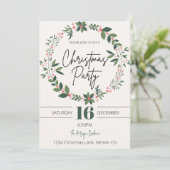 Schattigee en moderne kerstkrans kaart (Staand voorkant)