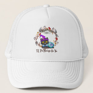 Schattigee en Punny Witch Cat Trucker Pet