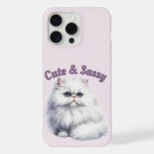 Schattigee en Sassy Perzische kat iPhone Hoesje (Achterkant)