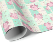 Schattigee en Schattige Axolotl Cadeaupapier (Rol Hoek)