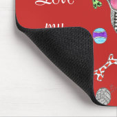 Schattigee en Schattige Boston Terrier Mousepad Muismat (Hoek)