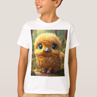 Schattigee en Schattige Fluffy Baby Rhea Gedrukte T-shirt