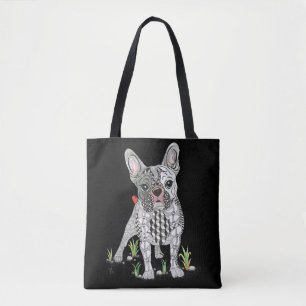 Schattigee en Schattige Franse Bulldog Canvas tas
