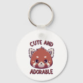 Schattigee en Schattige Rode Panda Sleutelhanger (Achterkant)