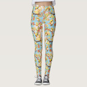 Schattigee en vrolijke vogels tussen de voorjaarsb leggings (Voorkant)