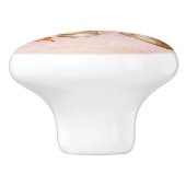 Schattigee en waterverf zeeschelp in de oceaan keramische knop (Zijkant)