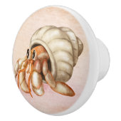 Schattigee en waterverf zeeschelp in de oceaan keramische knop (Rechts)