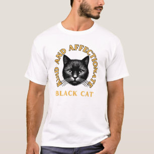 Schattigee en zachte zwarte kat   artistiek ontwer t-shirt