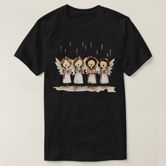Schattigee engelen zingen 3 t-shirt (Design voorkant)