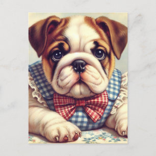 Schattigee  Engelse Bulldog Art Briefkaart