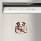 Schattigee  Engelse Bulldog Art Magneet (Insitu (Vaatwasser))