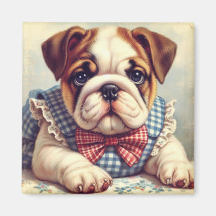 Schattigee  Engelse Bulldog Art Magneet