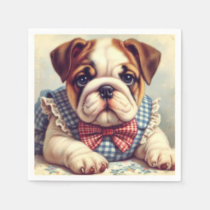 Schattigee  Engelse Bulldog Art Servet