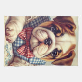 Schattigee  Engelse Bulldog Art Theedoek (Horizontaal)