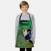 Schattigee ernstige Macaw Parrot gepersonaliseerd Schort (Gedragen)