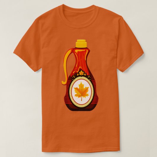 Schattigee esdoornstroopfles t-shirt (Design voorkant)