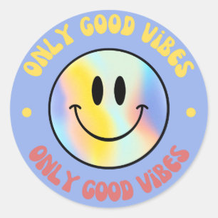 Schattigee esthetische vibes ronde sticker