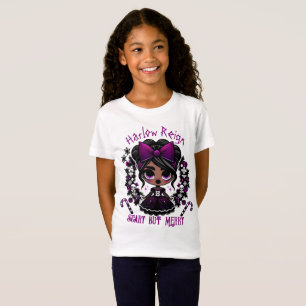 Schattigee etnische Gothic Meisje Paarse Gotische T-shirt