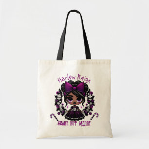 Schattigee etnische Gothic Meisje Paarse Gotische  Tote Bag
