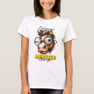 Schattigee ezel Ik geloof in geïrriteerd op het ee T-shirt