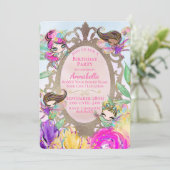 Schattigee Fairy Garden en feeën met Magic Mirror Kaart (Staand voorkant)