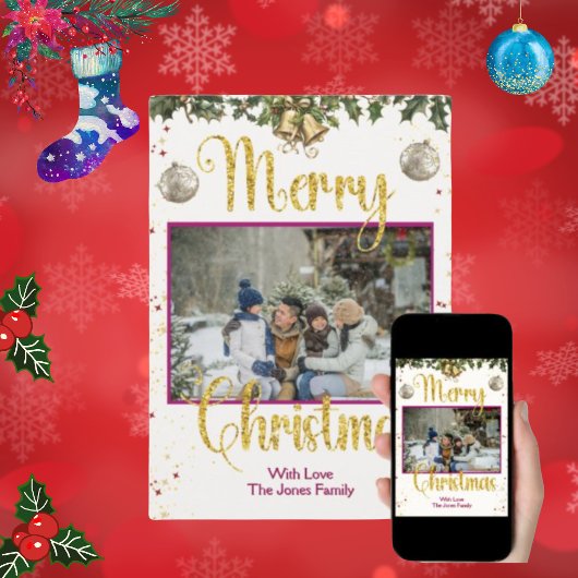 Schattigee familie kerst Kaart