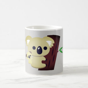 Schattigee familie Moeder Koala Beer met Baby Magische Mok