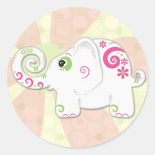 Schattigee Fancy Indische Olifant Sticker