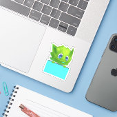 Schattigee Fantasy Creature Planner Sticker Scrapb (Laptop met iPhone)