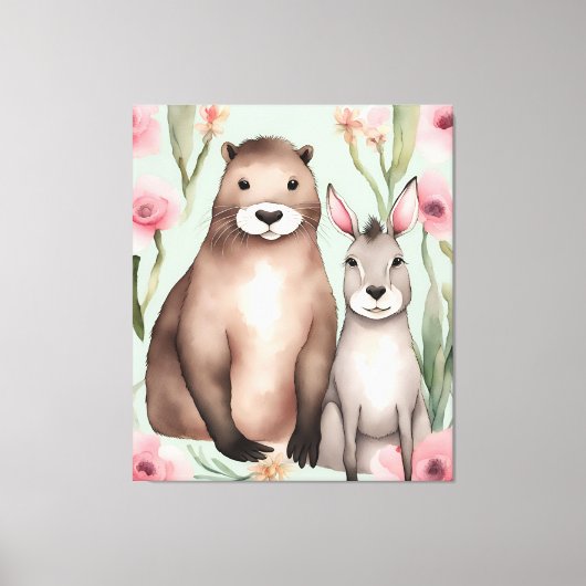 Schattigee Fantasy Critters Canvas Afdruk (Voorkant)